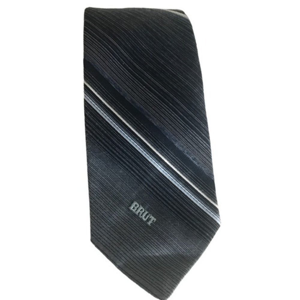 Brut Men's Neck Tie Striped 57" L 3" W